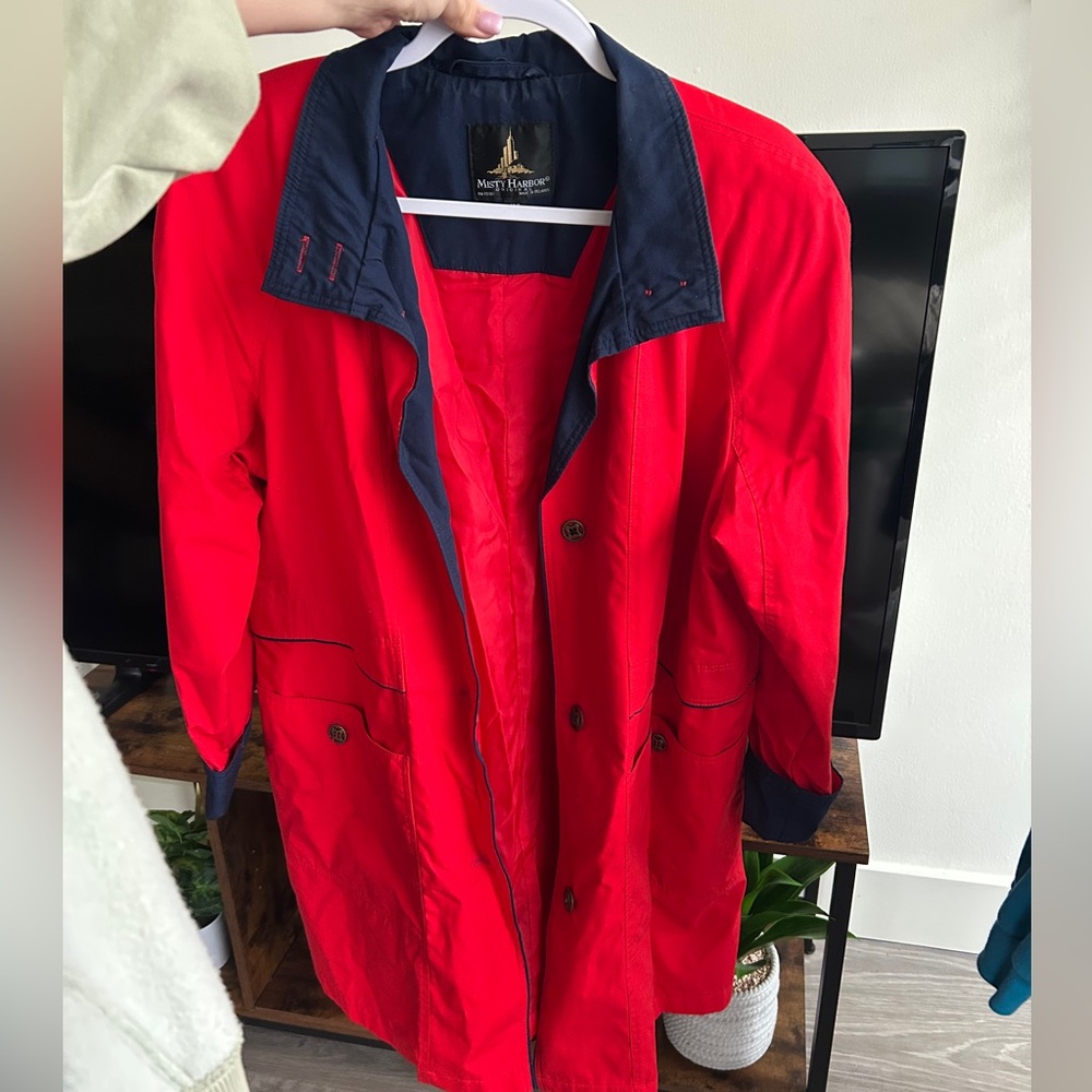 Vintage Misty Harbor Red Trench Coat